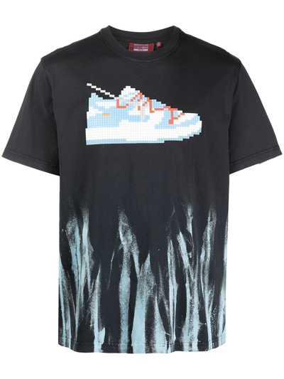 Mostly Heard Rarely Seen 8-bit Drip-dye Sneaker-print T-shirt In