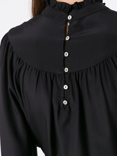 Shop Isolda Ronnie High Neck Blouse In Black