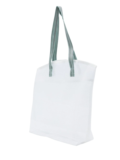 Shop Sarah Chofakian Tela Mesh Tote Bag In White