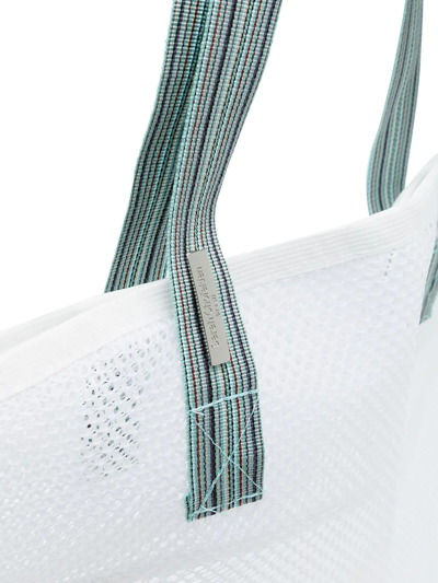 Shop Sarah Chofakian Tela Mesh Tote Bag In White