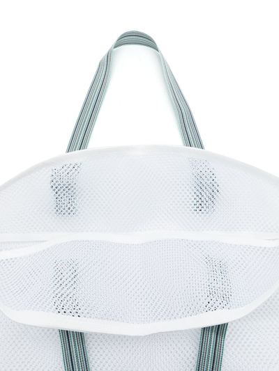 Shop Sarah Chofakian Tela Mesh Tote Bag In White