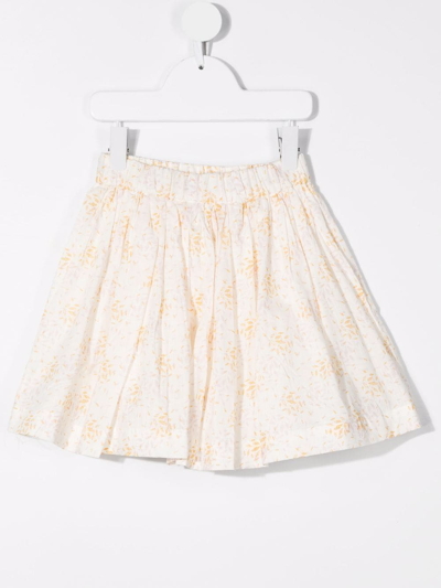 Shop Bonpoint Suzon Floral-print Mini Skirt In White