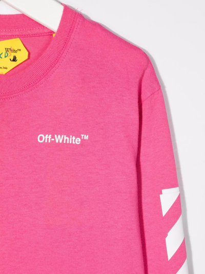 Shop Off-white Chest Logo-print Sweatshirt In Pink