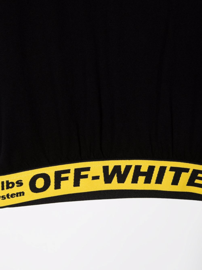 Shop Off-white Logo-waistband Top In Black