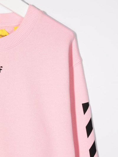 Shop Off-white Logo-print Sweatshirt In Pink