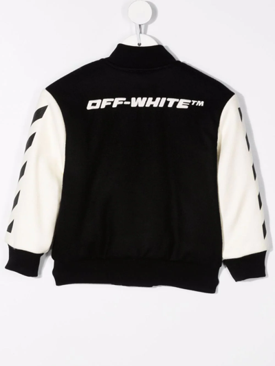 Shop Off-white Varisty Bomber Jacket In Black