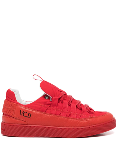 Pierre X Victor Cruz Low Top Sneakers In Red | ModeSens