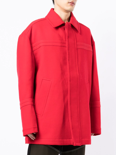 Jacquemus Oversized Straight-fit Jacket In Red