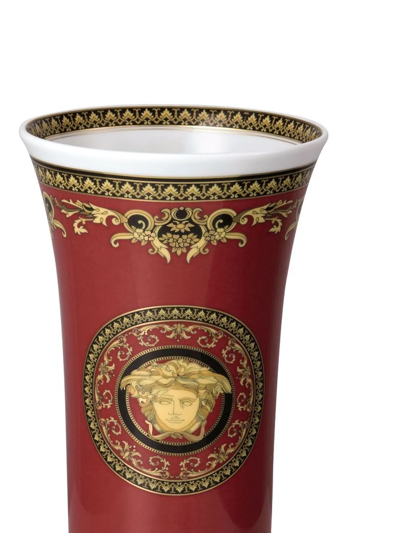 Versace Medusa Collection Vase In Red