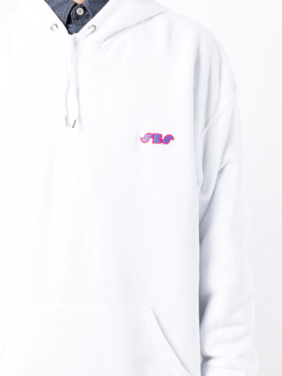 Shop Seven By Seven Chest-logo Hoodie In White