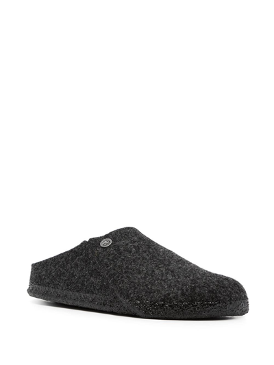 Birkenstock Zermatt Standard Wool Felt Unisex Clogs In Black