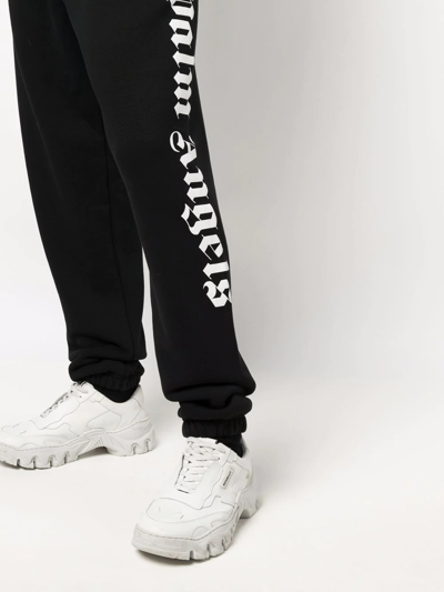 Shop Palm Angels Logo-print Track Pants In Black