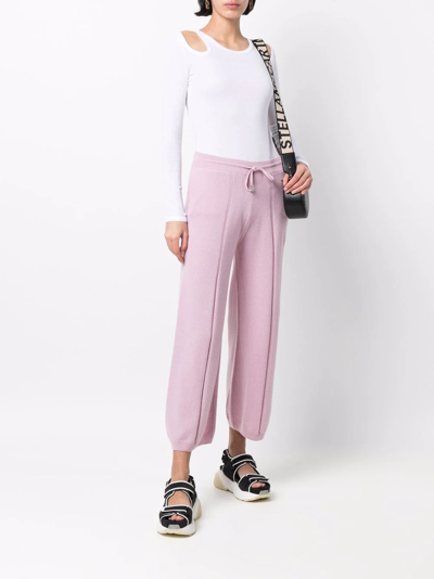 Stella Mccartney Inverted Pleat Comfort Trousers In Pink
