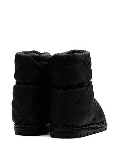 Shop Prada Blow Padded Ankle Boots In Black