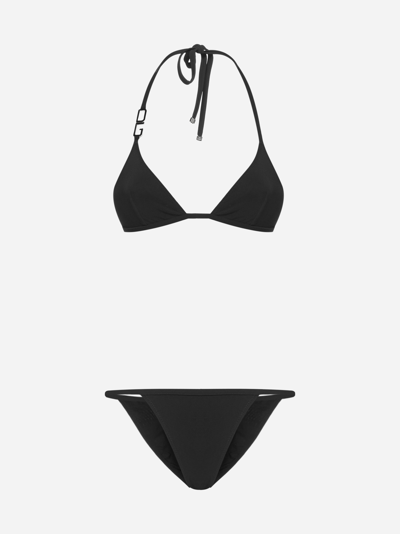 Shop Dolce & Gabbana Dg Logo Triangle Bikini