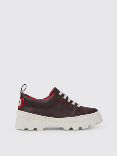 Shop Camper Brutus  Shoes In Organic Cotton In Burgundy