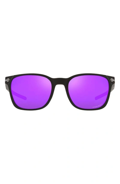 Shop Oakley Oakely Prizm™ 55mm Sunglasses In Matte Black/ Prizm Violet