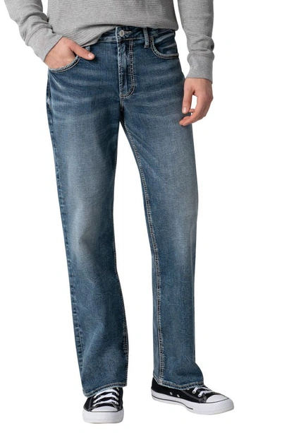 Shop Silver Jeans Co. Gordie Loose Fit Straight Leg Jeans In Ind