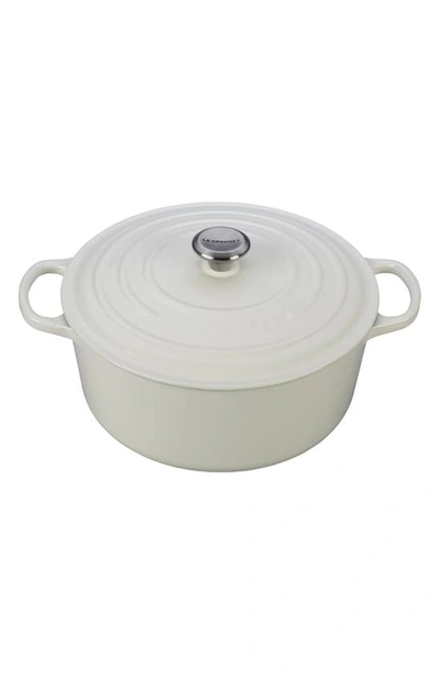 Shop Le Creuset Signature 9-quart Round Enamel Cast Iron French/dutch Oven In White