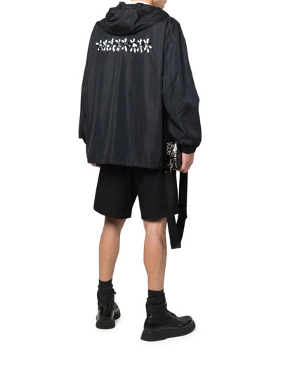 Shop Givenchy 4g Motif Logo-print Hooded Jacket In Black