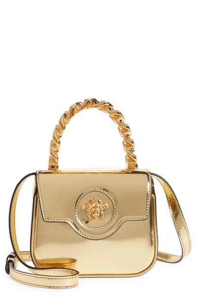 Shop Versace La Medusa Mini Bag In Goldersace Gold