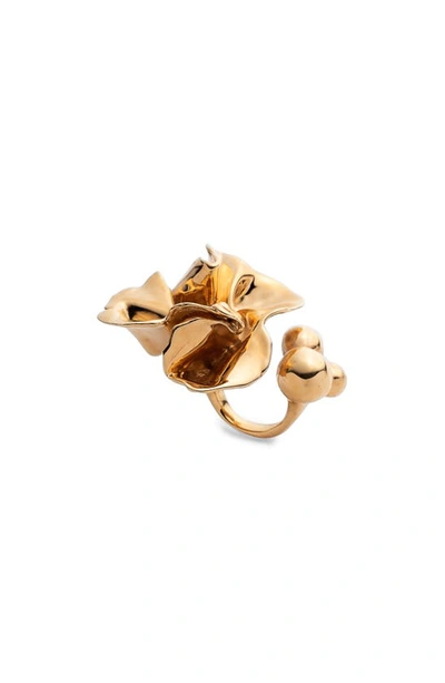 Shop Sterling King Delphinium Open Ring In Gold