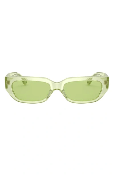Shop Valentino 53mm Rectangular Sunglasses In Green