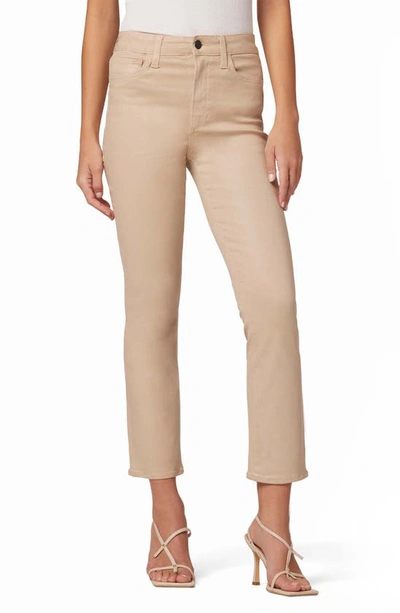 Shop Joe's The Callie Coated High Waist Ankle Bootcut Jeans In Latte