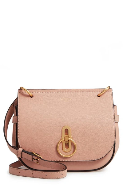 Shop Mulberry Small Amberley Leather Crossbody Bag In Rosewater