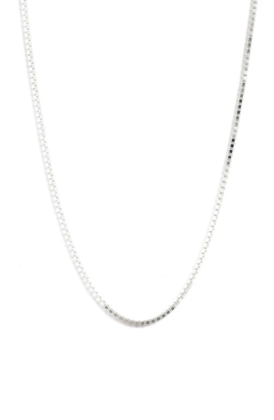 Shop Argento Vivo Box Chain Necklace In Silver