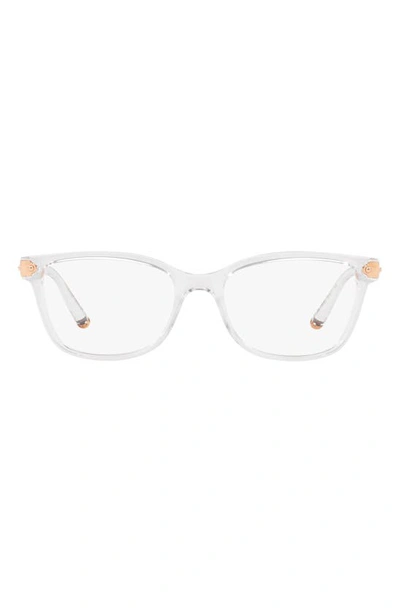 Shop Dolce & Gabbana 53mm Butterfly Optical Glasses In Crystal