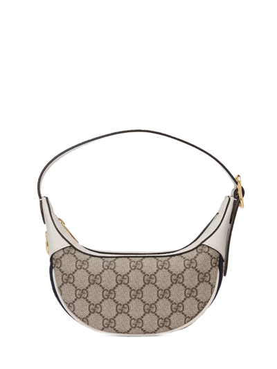 Shop Gucci Ophidia Gg Mini Bag In Beige/bianco