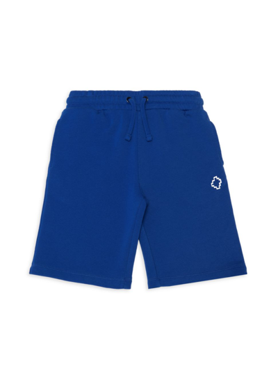 Shop Marcelo Burlon County Of Milan Little Boy's & Boy's Logo Sweat Shorts In Blue