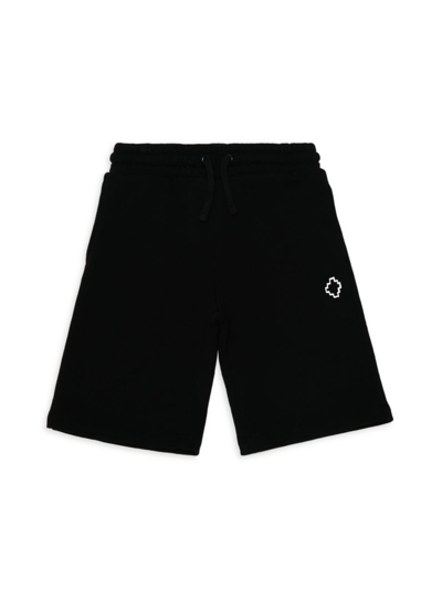 Shop Marcelo Burlon County Of Milan Little Boy's & Boy's Logo Sweat Shorts In Black