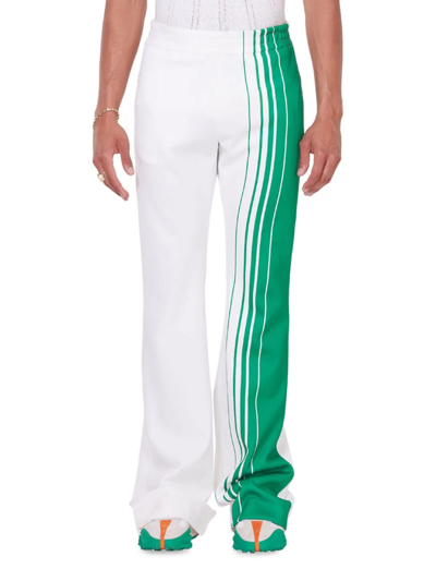 Shop Casablanca Men's Expo Tracksuit Pants In Green Bright White