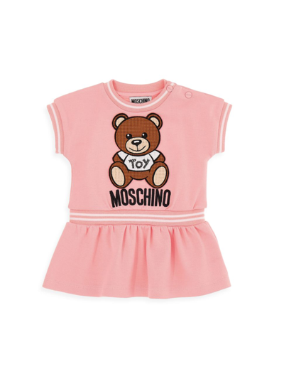 Shop Moschino Baby's & Little Girl's Logo Bear Dress In Pink