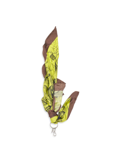 Shop Dries Van Noten Men's Silk-blend Renaissance-print Handkerchief In Brown