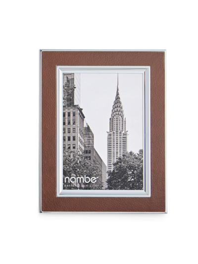 Shop Nambe Novaro Silver & Leather Frame