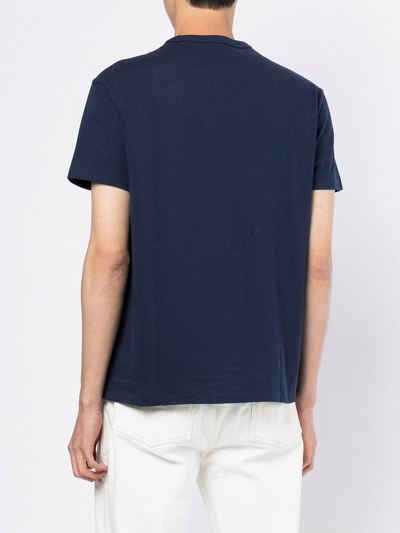 Polo Ralph Lauren Blue Crewneck T-shirt With Pony Embroidery On The Front In 003 Blue