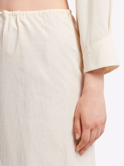 Prada Sailor Tattoo Printed Cotton Skirt In Weiss