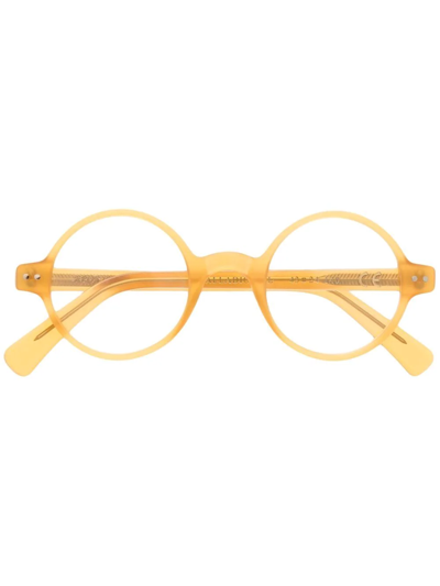 Shop Epos Palladio Round-frame Glasses In Gelb