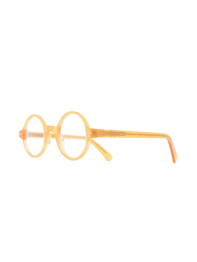 Shop Epos Palladio Round-frame Glasses In Gelb