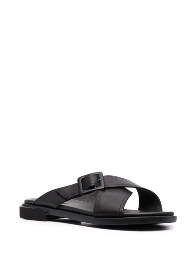 Shop Camper Edy Leather Sandals In Black