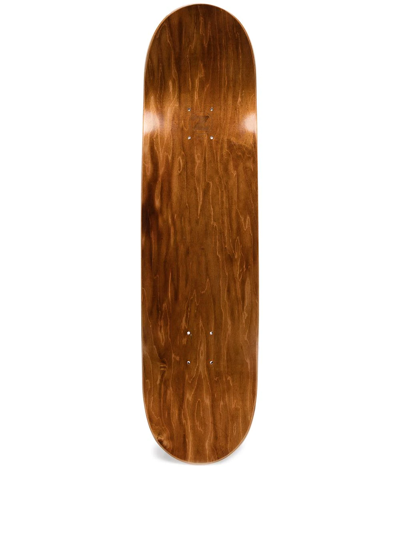 Shop Maharishi Miltype Wood Skateboard In Grün