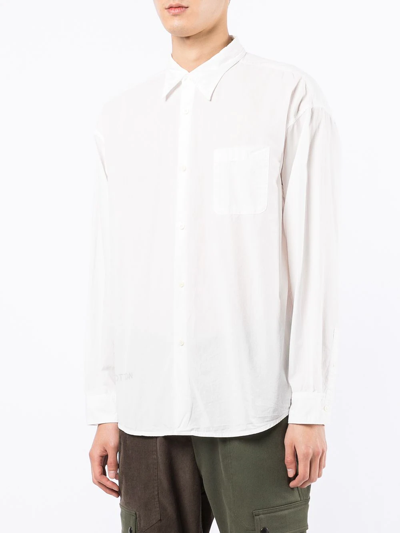 Shop Visvim Patch-pocket Button-up Shirt In Weiss