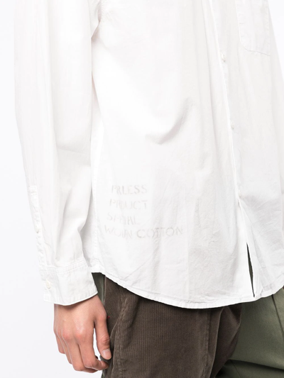 Shop Visvim Patch-pocket Button-up Shirt In Weiss