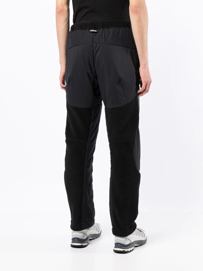 Shop And Wander Panelled Buckled Straight-leg Trousers In Schwarz