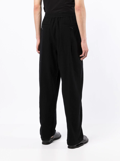 Shop Undercover Knitted Track Pants In Schwarz