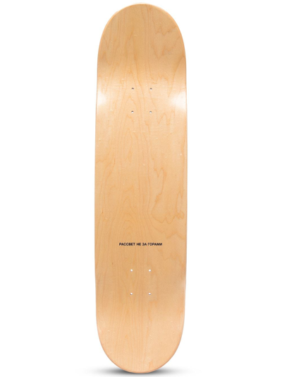 Shop Paccbet Logo-print Wood Skateboard Deck In Rot