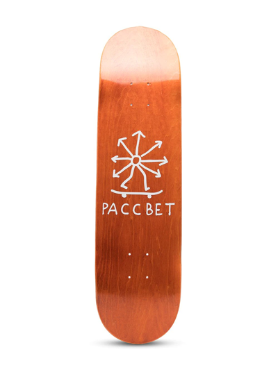 Shop Paccbet Logo-print Wood Skateboard Deck In Rot